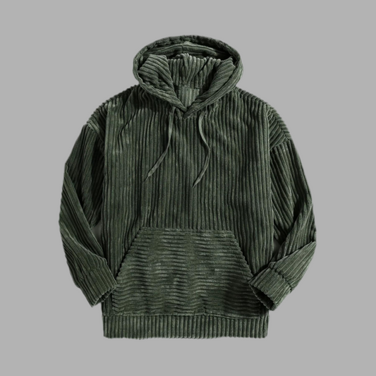 Ribbad Flanell Hoodie